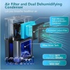 SIMSEN 95oz Dehumidifiers for Home, 800 sq ft Quiet Dehumidifier with Reusable Filter and Ionizer, Small Dehumidifier with Drain Hose, Dehumidifiers for Bedroom Bathroom Basements Closet RV - 2