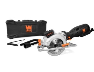 WEN Products 5-Amp 4-1/2-Inch Beveling Compact Circular Saw with Laser and Carrying Case, 3625