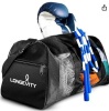 Longevity Gear Duffle Mesh Bags With Bottle Pocket, Breathable Duffel Bag for Sweaty Clothes and Equipment, Workout Bag, Gym Bag, Wrestling Bag, Swimmers, Active Athletes, | No More Stink