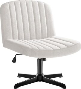 Armless Swivel Desk Chair without Wheels