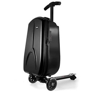 ubest Scooter Luggage Carry On Scooter Suitcase for Kids Age 4-15, Detachable & Foldable 4 in 1 Kids Suitcase, Multifunctional Ride On Travel Trolley Scooter Combo