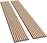 Olanglab Wood Slat Wall Panels, 94.48"x 12.59"x 0.82", 2 Pack