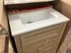 Hanna 24 in. W x 19 in. D x 34 in. H Single Sink Bath Vanity in Weathered Tan with White Engineered Stone Top - 3