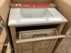 Hanna 24 in. W x 19 in. D x 34 in. H Single Sink Bath Vanity in Weathered Tan with White Engineered Stone Top - 6