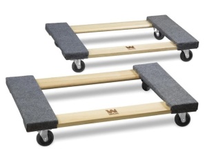 WEN 721830 1320-Pound Capacity 18-by-30-Inch Hardwood Mover’s Dolly, 2-Pack$41.32