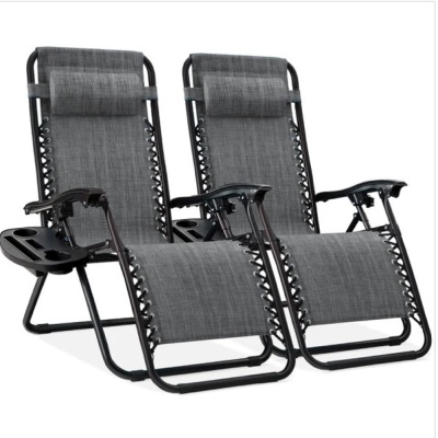 Set of 2 Adjustable Zero Gravity Patio Chair Recliners w/ Cup Holders $169.99