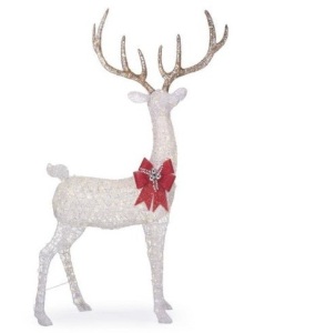 8.5 ft Warm White LED Giant Buck with Bow Holiday Yard Decoration