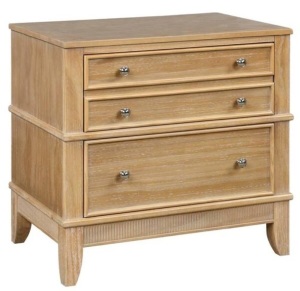 27.3 in. W x 17.3 in. D x 26 in. H Modern 3-Drawer Hazel Solid Wood Nightstand $450.00