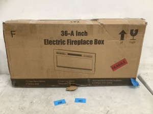 36in Electric Fireplace Box Multi-Colored