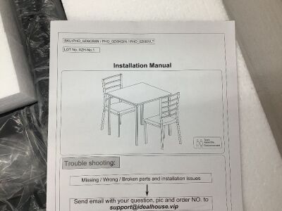 Dining Table Set, Brown 