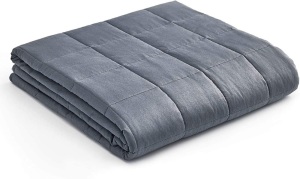 Manfei 20lb Weighted Blanket & Removable Cover, Grey, 60" x 80" - Appears New 