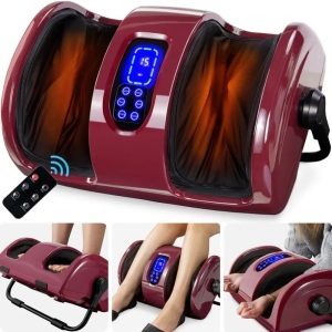 Reflexology Shiatsu Foot Massager w/ High-Intensity Rollers, Remote Control