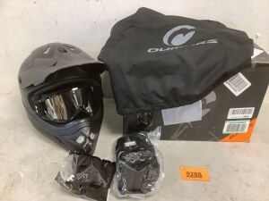 Ourmurs ATV/Dirtbike Helmet With Gloves, Mask, and Goggles.