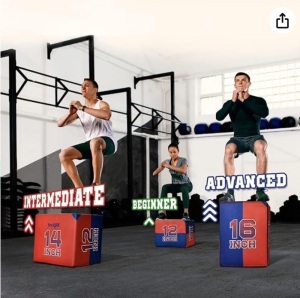 Yes4All 3-in-1 Soft Wooden Core Non-Slip Multi-Use Plyometric Box