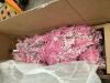 Pre-Lit Pink Christmas Tree Flocked Full Holiday Decor w/ Metal Base 6ft - 2