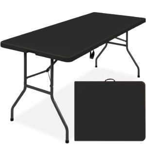 Portable Folding Plastic Dining Table w/ Handle, Lock - 6ft