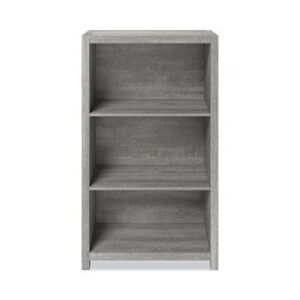 Whalen Smoked Ash/Rustic Warm Gray Three Shelf Fallbrook Bookcase, 28 x 14 x 48.25 inch