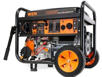 WEN DF1100X 11000-Watt 120-Volt/240-Volt Dual Fuel Transfer-Switch Ready Electric Start Portable Generator with Wheel Kit and CO Shutdown Sensor$1028.36