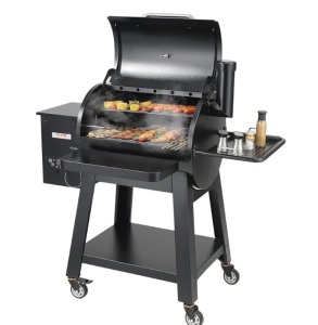 VEVOR Smoker Grill, Portable Wood Pellet Grill with Cart, 8 IN 1 BBQ Grill with PID Temperature Control for Outdoor Cooking