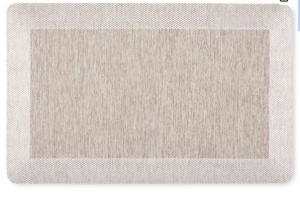 Martha Stewart Mira Modern Heathered Anti-Fatigue Air-Infused Kitchen Mat, Coffee Brown, 19.6"x32"