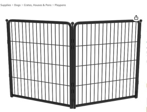 2 Add-on Panels, 32" Height for Small and Medium Dog Playpen$49.99