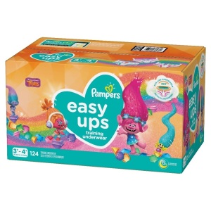 Pampers Easy Ups Training Underwear, Girls Size 5 3T-4T, 124 Ct - NEW