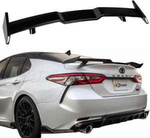 Rear Spoiler Compatible with 2018-2022 8th Gen Camry LE SE XLE XSE TRD Style & 2018-2022 10th Gen Accord 4-Door Sedan Model Rear Trunk Spoiler, Gloss Black 