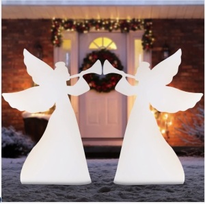 Set of 2 Christmas Angel Yard Decorations w/ Weather-Resistant PVC - 3ft $119.99