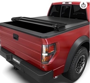 Quad Fold Tonneau Cover Soft Four Fold Truck Bed Covers Compatible with 2009-2014 Ford F-150 F150 5.6' Bed