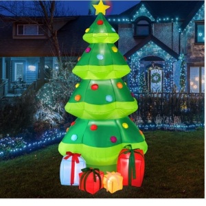 Inflatable Christmas Tree Outdoor Blow Up Decor w/ 10 LED Lights - 10ft $149.99