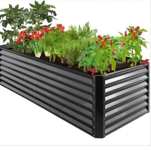 Outdoor Metal Raised Garden Bed for Vegetables, Flowers, Herbs - 8x4x2ft $229.99
