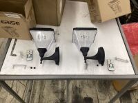 Lot of (2) Werise RGB Solar Powered LED Wall Light&nbsp;