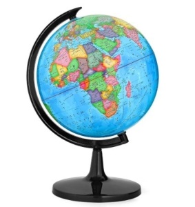 World Globe with Stand with silver stand