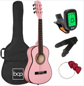 Kids Acoustic Guitar Beginner Starter Kit with Carrying Case - 30in