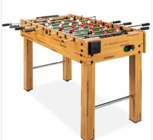 Foosball Game Table, Arcade Table Soccer w/ 2 Cup Holders, 2 Balls - 48in