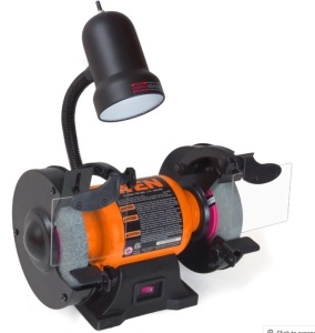 WEN BG4276 2.1-Amp 6-Inch Single Speed Bench Grinder with Flexible Work Light