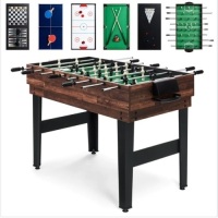 10-in-1 Combo Game Table Set w/ Pool, Foosball, Ping Pong, Chess - 2x4ft&nbsp;