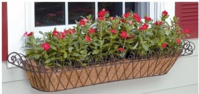 Deer Park Ironworks French Window Box with Coco Liner