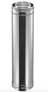 DuraPlus 6 in. Dia x 36 in. L Stainless Steel Triple-Wall Chimney Stove Pipe