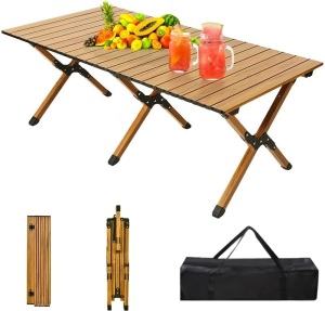 Portable Picnic Table, 4ft Low Height Portable Folding Travel Camping Table for Outdoor/Indoor Picnic, BBQ and Hiking with Carry Bag, Multi-Purpose 