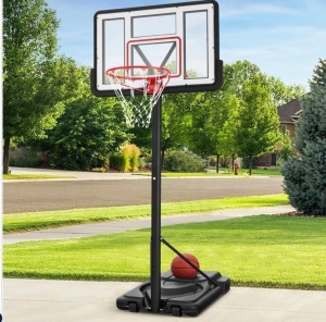 Adjustable Regulation-Size Basketball Hoop w/ Fillable Base, 2 Wheels $299.99