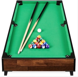 Tabletop Billiard Set, Pool Arcade Game Table w/ 2 Cues, Storage Bag - 40in $119.99