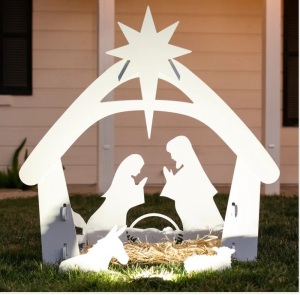 Christmas Nativity Scene Yard Decoration w/ Water Resistant PVC - 4ft $149.99