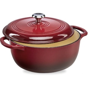 Cast-Iron Dutch Oven Kitchen Cookware w/ Enamel, Handles - 7.5qt $139.99