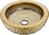Anzzi Regalia Series Porcelain&nbsp;Vessel Sink in Speckled Gold, 16.5" x 16.5" x 5.9" - NEW