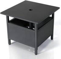 TOOCA Patio Side Table with Umbrella Hole, 21"&nbsp;x 21"&nbsp;x 18" with&nbsp;1.57''Hole - Appears New&nbsp;&nbsp;