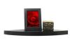 18 in. W x 18 in. D x 1.5 in. H Black Wall Mounted Floating Corner Shelf 