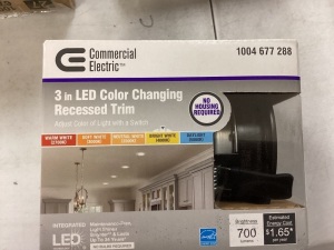 Commercial Electric 3 in. New Construction or Remodel Dark Bronze Canless Integrated LED Recessed Light Kit with Color Changing Technology (4 lights)