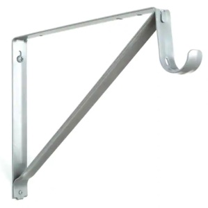 12.5 in. L x 1 in. W x 9.5 in. H Steel Platinum Shelf Bracket and Rod Bracket. Lot of 10