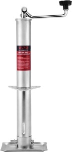 OPENROAD 5000 lbs A-Frame Trailer Jack,15" Top-Wind Vertical Travel Camper Trailer Jack with Foot Plate, RV Trailer Tongue Heavy Duty Boat Lift Drop,Silver